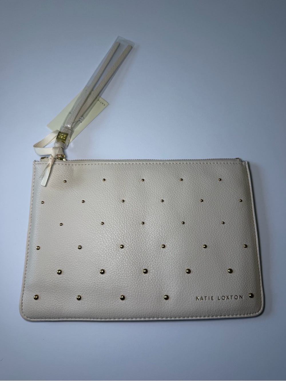 Katie Loxton Cream Studded Wristlet Pouch
